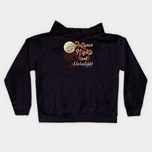 Autumn Nights and Moonlight Kids Hoodie